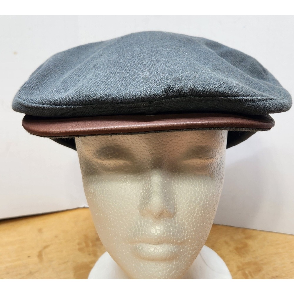 VTG Nike Golf Mens Herringbone Newsboy Cap Grey Brown Swoosh Logo Michael Jordan